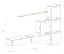 Pensile soggiorno Balestrand 140 bianco/rovere Wotan | 200 x 310 x 40 cm | Apertura push-to-open