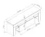 Mobile TV Zolvini | Bianco lucido | 140 x 35 x 47,5 cm | ampio ripiano ribaltabile | Push to Open | Robusto e resistente | completamente laccato