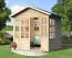 Casetta da giardino "Leisnig" 01, legno grezzo, incl. pavimento - spessore: 19 mm, SU: 5,10 m², tetto a due falde