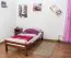 Letto singolo "Easy Premium Line" K1/1n in faggio massello marrone scuro - 90 x 190 cm