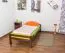 Letto singolo "Easy Premium Line" K1/1n in faggio massello marrone scuro - 90 x 190 cm