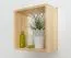 Mensola da parete in pino massello naturale Junco 291A | 40 x 40 x 20 cm | Design moderno