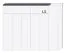Cornice decorativa per armadio battente Faleasiu | Bianco elegante | Larghezza 227 cm | Per moduli aggiuntivi