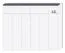 Cornice decorativa per armadio a sei ante | Serie Faleasiu | Bianco laccato | Larghezza 136 cm