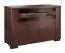 Cassettiera stretta con vetro Lacobel Krasno 09 | Rovere massiccio | 4 scomparti | 2 ante | 82 x 122 x 53 cm