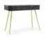 Comodino Makreb 24 nero | Gambe in metallo dorato | Frontali fresati | Soft close | 80 x 103 x 49 cm
