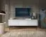 Base TV Makreb 01 bianca | Gambe metallo nero | 57 x 168 x 39 cm | 3 scomparti | Frontali fresati | ABS