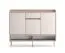 Madia "Nampa" 02, color cashmere/rovere Cremona, 3 ante, 9 scomparti, 1 cassetto, Sistema "Soft-Close", 120 x 34 x 95 cm
