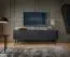 Mobile TV Makreb 03 nero | Frontali fresati | 57 x 168 x 39 cm | 3 scomparti | Gambe in metallo | Design moderno