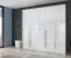 Armadio guardaroba con ante battenti Siumu 24 | Bianco lucido | 226 x 232 x 60 cm | Stile moderno