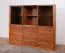 Vetrina Jussara 12, colore: ambra, parzialmente in rovere massiccio - 150 x 178 x 42 cm (A x L x P)