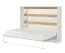 Set completo per camera da letto - Serie F Nalut | 5 pezzi | bianco con maniglie in metallo nero | Letto a scomparsa 140 x 200 cm con illuminazione a LED | Comodino | Armadio | Cassettiera