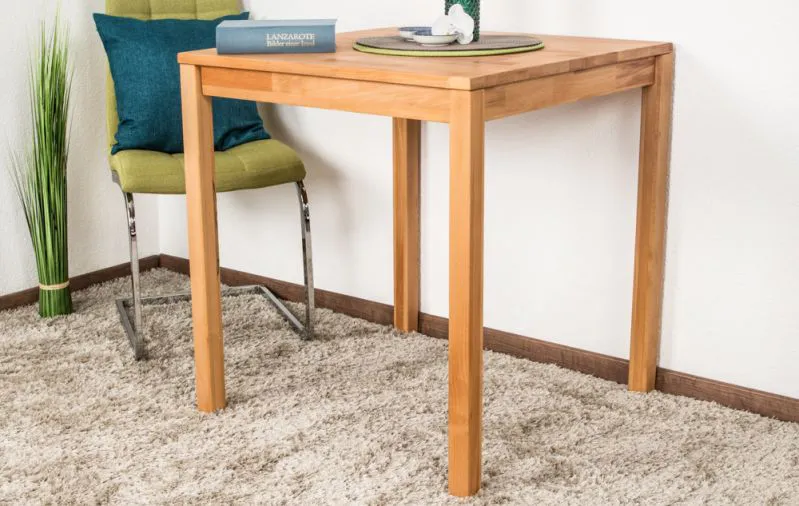 Tavolo pranzo "Wooden Nature" 118 | Faggio massello oliato | 70 x 70 cm | Design naturale