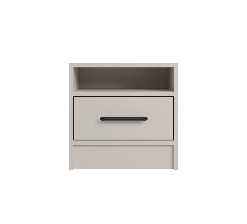 Cassettiera Hannut 17 | Color cashmere | 1 cassetto, 1 scomparto | 40 x 40 x 35 cm