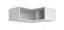 Modulo per armadio angolare "Aarwangen", bianco, cornice dx, 108,5 x 55 x 38,5 cm