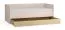 Letto singolo Mirinay 15 | Beige e rovere | Vano contenitore | Rete a doghe sollevabile | 90 x 200 cm