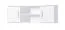Pensile a 4 scomparti | Maniglie in metallo | 120 x 25 x 40 cm | Colore: bianco | 2 ante | 1 ripiano in legno | Nalut 06