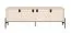 Mobile TV soft-close | Cashmere | 60 x 180 x 46 cm | 4 ante | 3 scomparti | rilievi decorativi | maniglie metallo