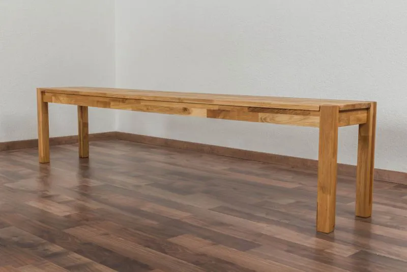 Panca in rovere massello 200 x 33 cm | Stile naturale moderno | Modello "Wooden Nature" 134