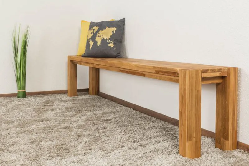 Panca "Wooden Nature" 133 in rovere massello | 200 x 33 cm | Design moderno e naturale