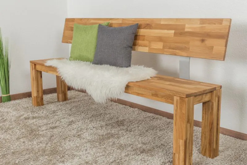 Panca in rovere massello "Wooden Nature" 135 | 180 x 35 cm | Design moderno e artigianalità