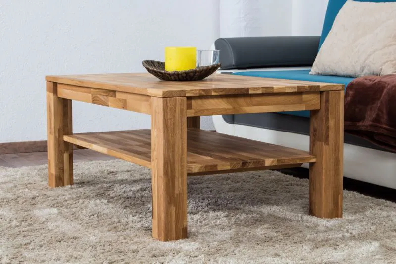 Tavolino in rovere massello "Wooden Nature" 121 | Design moderno | 105 x 65 x 45 cm