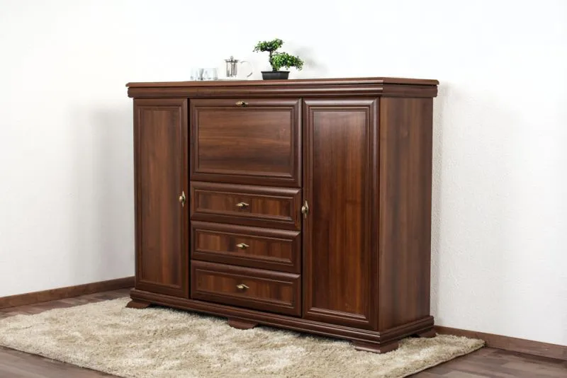 Cassettiera ampia Sentis 13 marrone scuro | 2 ante, 3 cassetti, 4 ripiani | 117 x 158 x 46 cm