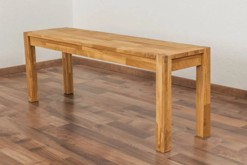 Panca "Wooden Nature" 134 in rovere massello | 120 x 33 cm | Design moderno | Made in artigianato