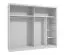 Ripiano interno bianco per armadio | 153 x 48 x 41,5 cm | Per ante scorrevoli 245 cm