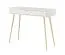Toeletta "Sloughia" 15, bianco, frontale cannettato, maniglie e gambe: metallo, 1 cassetto, 78 x 100 x 38 cm
