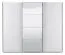 Armadio scorrevole Bogati 04 | Bianco lucido e anta a specchio | 224 x 262,5 x 65,5 cm | 2 barre appendiabiti