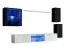 Pensile moderno Volleberg 38 | Nero/Bianco | 140 x 250 x 40 cm | 5 ante | Sistema Push to Open