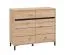 Cassettiera "Lapovo" 06, color rovere Artisan, gambe nere, 2 ante a battente, 2 cassetti, 4 scomparti, bordi in ABS, 106 x 40 x 90 cm