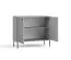 Cassettiera moderna Alonnisos 09 grigio | 2 ante, 2 scomparti | Sistema Soft-Close | 89 x 105,5 x 41 cm
