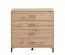 Cassettiera Sabas 07 | Rovere Artisan | 4 cassetti | Maniglie e gambe nere | 90 x 93 x 40 cm