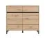 Cassettiera "Lapovo" 06, color rovere Artisan, gambe nere, 2 ante a battente, 2 cassetti, 4 scomparti, bordi in ABS, 106 x 40 x 90 cm