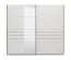 Armadio ad ante scorrevoli "Petrovac" 10, bianco opaco, 2 scomparti, 2 barre appendiabiti, bordi in ABS, 245 x 61 x 217,5 cm