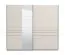 Armadio ad ante scorrevoli "Petrovac" 12, color cashmere, 2 scomparti, 2 barre appendiabiti, bordi in ABS, 245 x 61 x 217,5 cm