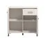 Cassettiera Sabas 06 | Cashmere elegante | 2 ante, 1 cassetto, 4 scomparti | Maniglie e gambe nere | 90 x 93 x 40 cm