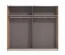Armadio ad ante scorrevoli "Petrovac" 11, color rovere Artisan, 2 scomparti, 2 barre appendiabiti, bordi in ABS, 245 x 61 x 217,5 cm