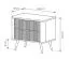 Comodino "Sloughia" 07, bianco, frontale: cannettato, maniglie e gambe: metallo, 2 cassetti, bordi in ABS, 55 x 63 x 38 cm