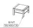 Tavolino Fazenda 23 marrone scuro | Rovere parzialmente massello | 75 x 75 x 45 cm | Design moderno