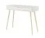 Toeletta "Sloughia" 15, bianco, frontale cannettato, maniglie e gambe: metallo, 1 cassetto, 78 x 100 x 38 cm