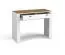 Set camera da letto completo "Barbe" 4 pezzi | Bianco opaco e rovere | Bordi ABS | Maniglie nere