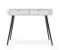 Toeletta Makreb 19 bianca | 2 cassetti soft-close | 80 x 103 x 49 cm | Gambe metallo nero | Consolle elegante camera da letto