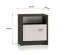 Comodino "Mackenzie" 08, rovere Dunin/cashmere lucido, maniglie: metallo, 1 anta, Sistema "Soft-Close", bordi in ABS, 92 x 40 x 78 cm