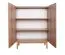 Cassettiera alta a due ante Ashford 04, colore: Rovere Riviera / Marmo Bianco - Dimensioni: 122 x 97 x 37 cm (A x L x P)