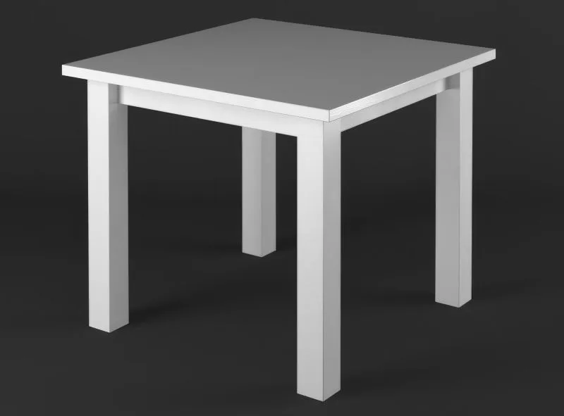 Tavolo pranzo pino massello bianco Lagopus 21 | 80 x 80 cm | Stile moderno e robusto