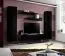 Parete soggiorno scura Hompland 04 | Nero elegante | 170 x 260 x 40 cm | Apertura a pressione