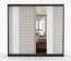 Armadio scorrevole Gorski 62 | Bianco opaco/Nero | Specchio integrato | 218 x 233 x 61 cm | Maniglie metallo